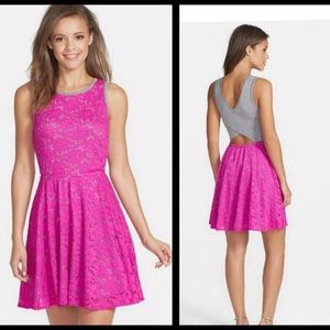 Trina Turk Lace and Jersey Dress